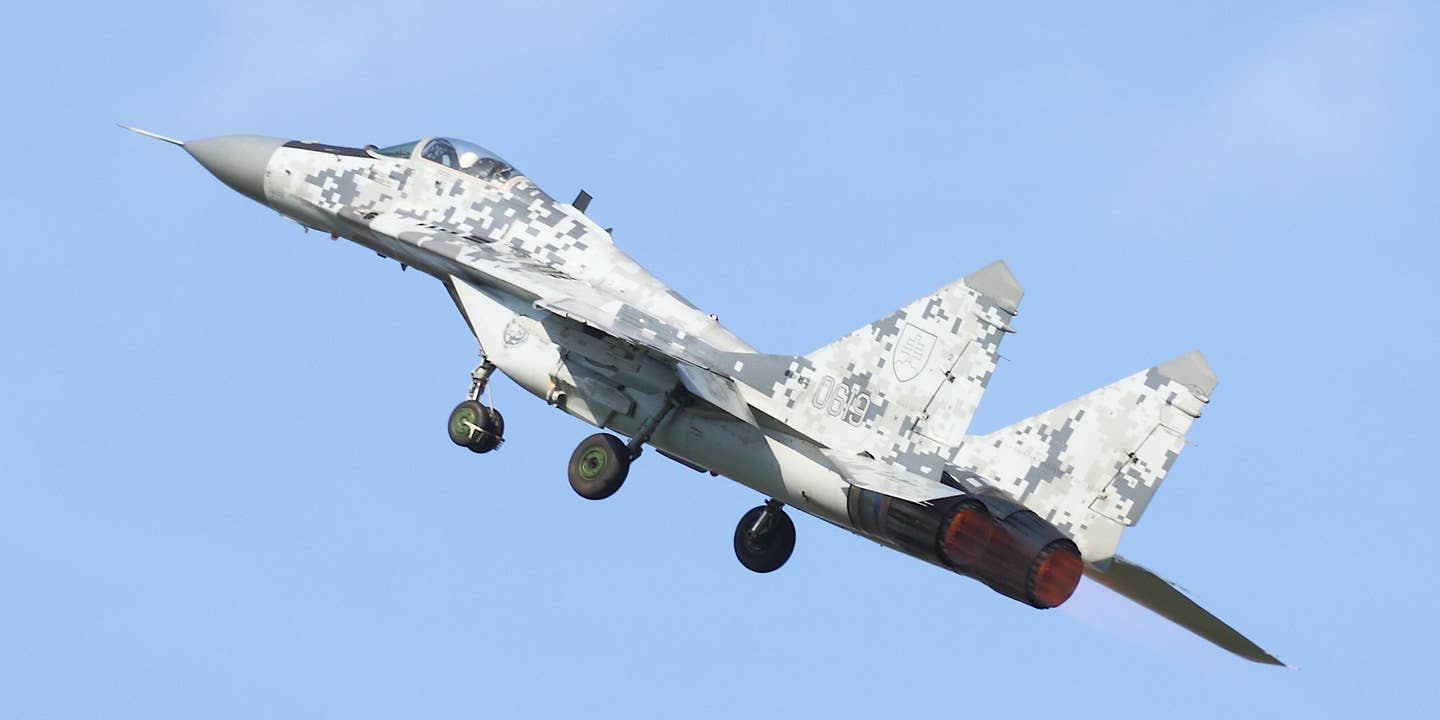 A Slovak Air Force MiG-29 Fulcrum fighter jet.