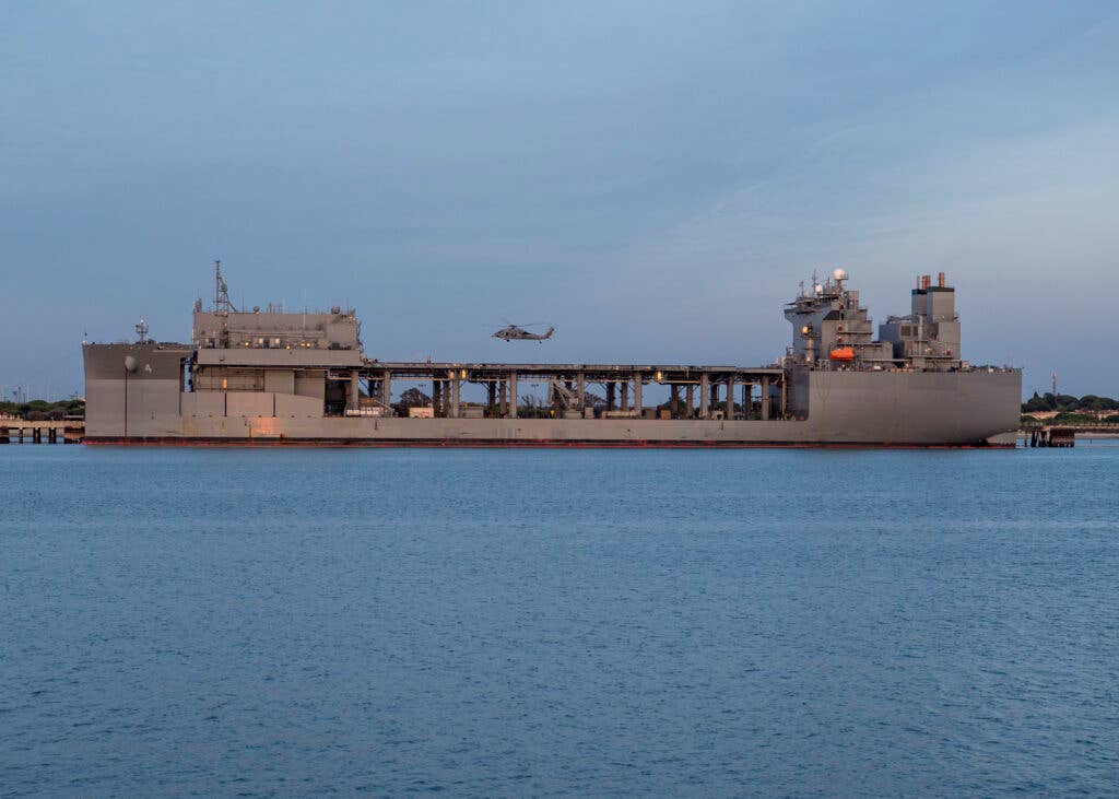 The USS Hershel "Woody" Williams, seen here in Rota, Spain on Oct. 4, 2020, is one of a new class of expeditionary sea base ships. (U.S. Navy photo by Mass Communication Specialist 3rd Class John J. Owen