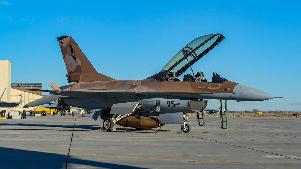 One of NAWDC's existing F-16Bs. (Credit: Jamie Hunter)