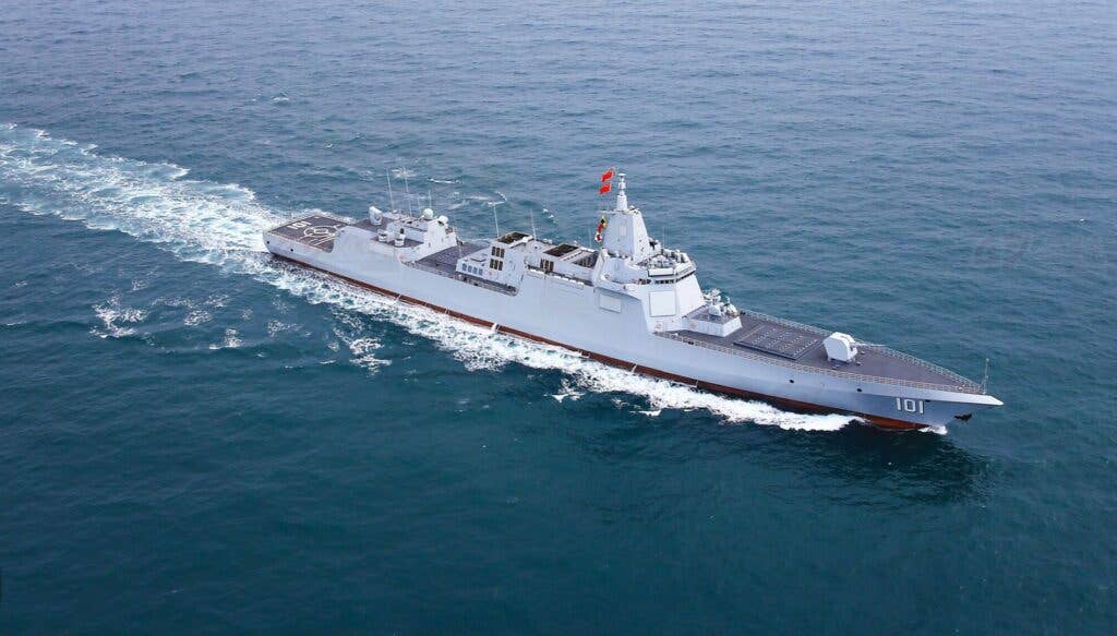 China's Type 055 destroyer. (Credit: Chinese Navy)
