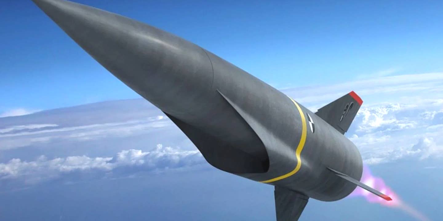 An artist's conception of a very-high-speed air-launched cruise missile.