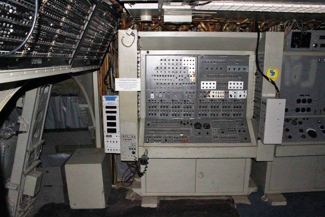 The control system in the B-52 simulator car. <em>USAF</em> <em>photo</em>