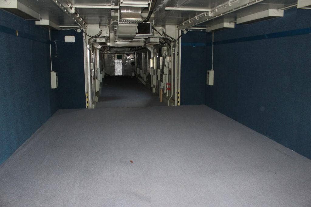The now empty "Little John" KC-135 simulator car. <em>USAF photo</em>