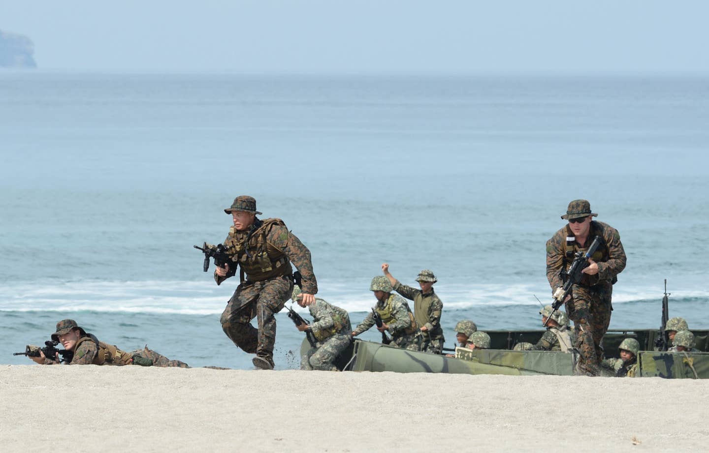 The Marines want a smaller, more mobile force to counter China. (<em>TED ALJIBE/AFP via Getty Images</em>)