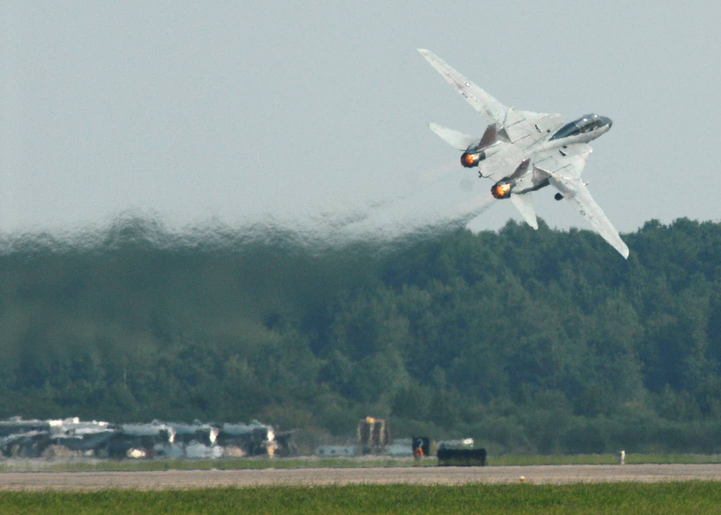 An F-14D takes off for the last demonstration ever.  U.S. Navy photo by Mass Communication Specialist 3rd Class Julian R. Moorefield III.
