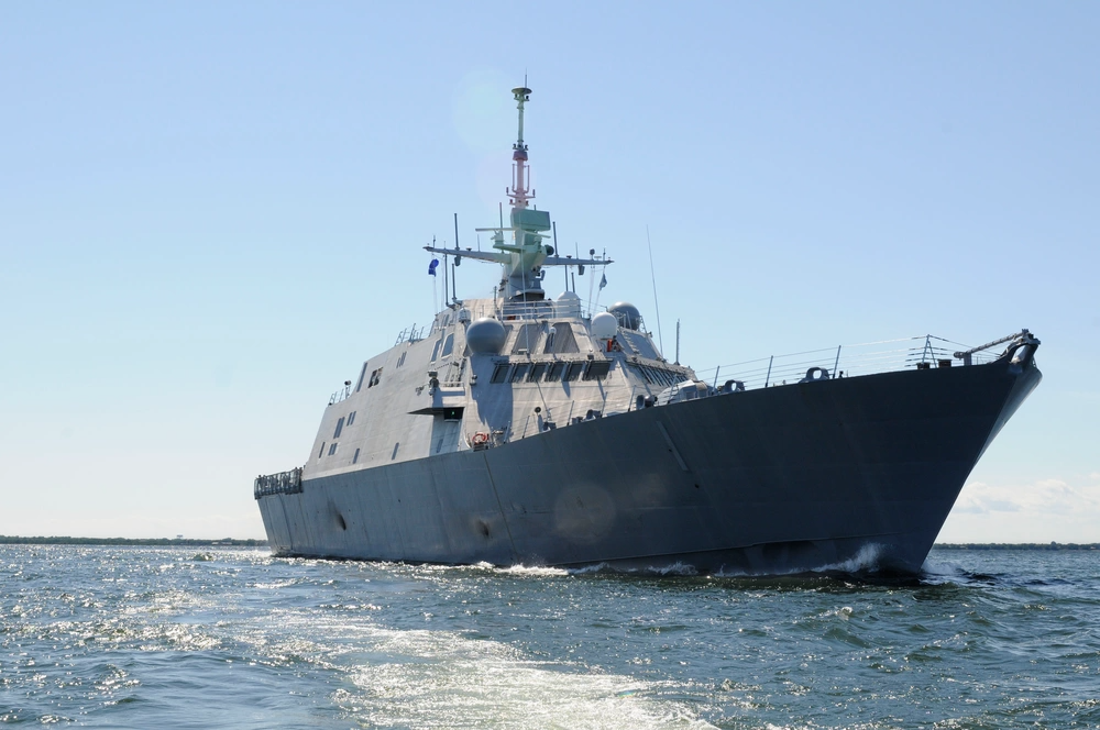 The future <em>USS Freedom</em>, the first ship in the Navy's new Littoral Combat Ship class, seen underway on July 28, 2008.<em>&nbsp;U.S. Navy</em>