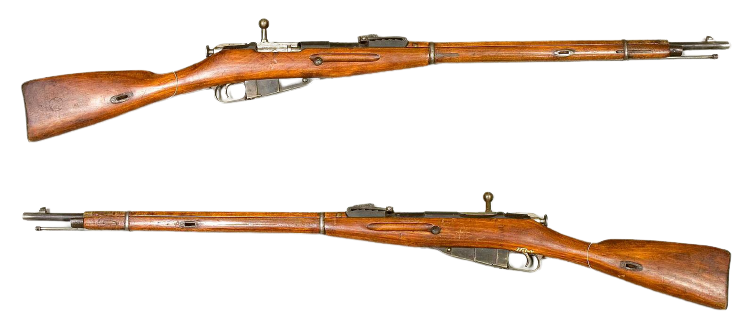 Both sides of the M1891 Mosin-Nagant rifle. <em>The Swedish Army Museum</em>