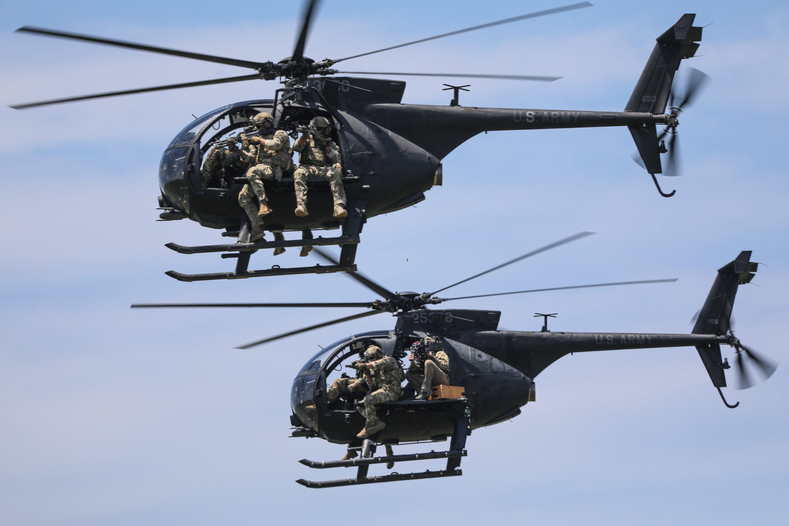 U.S. Army Rangers from 75th Ranger Regiment and 160th Special Operations Aviation Regiment (Airborne) conduct training operations in support of the Army Marketing Research Group's "Warriors Wanted" campaign at Fort Campbell, Ky, on July 19, 2018. Image Used in the Special Operations Recruiting Battalion Campaign.