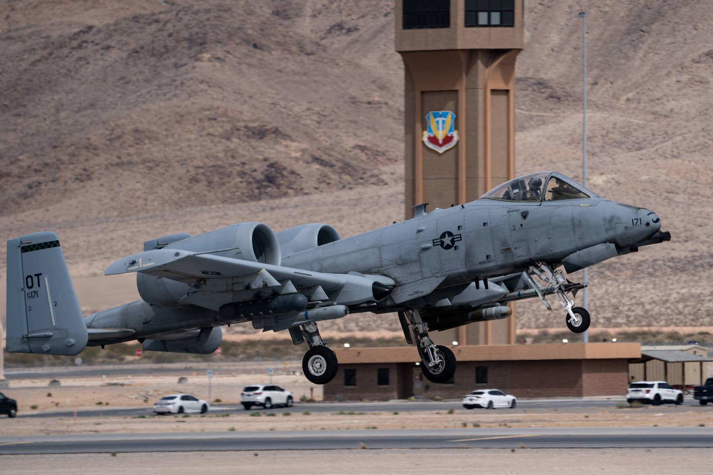 An A-10C takes off during Black Flag 22 at Nellis Air Force Base on May 10. <em>U.S. Air Force photo by Airman 1st Class Josey Blades</em>