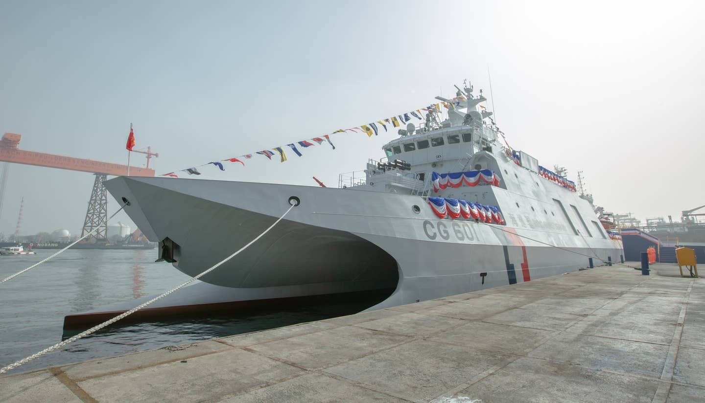 Anping-class offshore patrol vessel used by the Taiwanese Coast Guard Administration. <em>Photo by Wang Yu Ching/Office of the President</em>