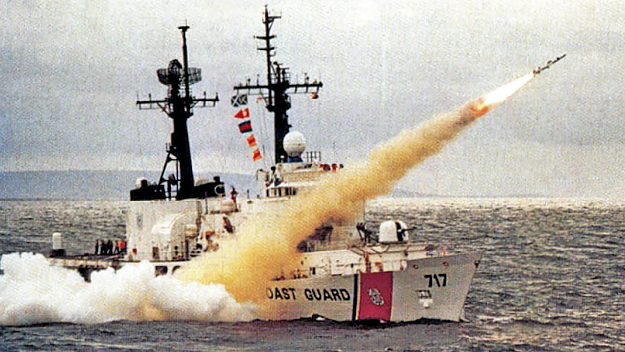 The U.S. Coast Guard equipped a small number of its <em>Hamilton</em> class cutters with Harpoons.<em> USCG image.</em>
