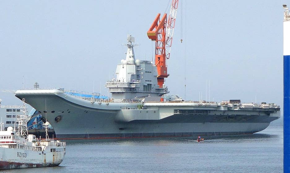 The Chinese aircraft carrier <em>Shandong</em>. <em>Tyg728 via Wikimedia</em>
