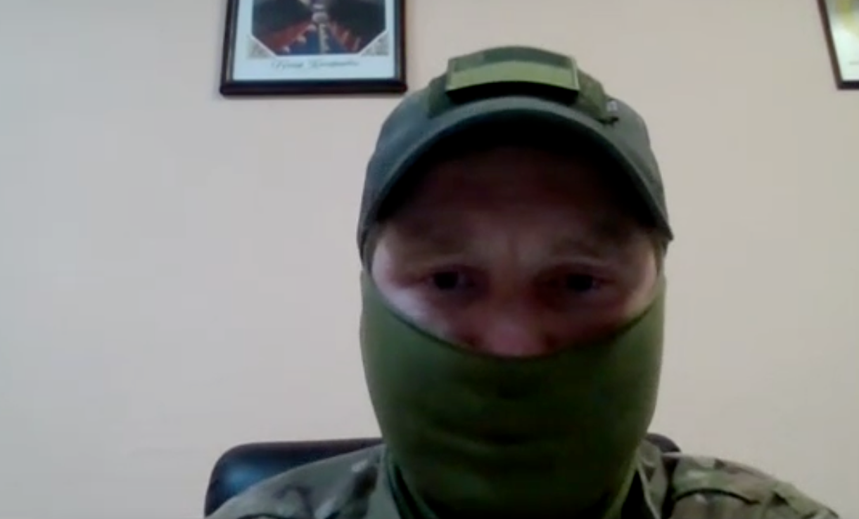 A Ukraine Defense Intelligence soldier, callsign "Flint," talks to <em>The War Zone</em> about the Azovstal helicopter resupply missions. via Zoom.