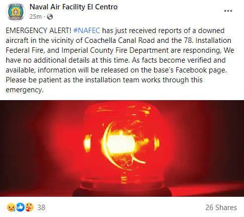 A screenshot of the NAFEC Facebook post regarding today's incident.
