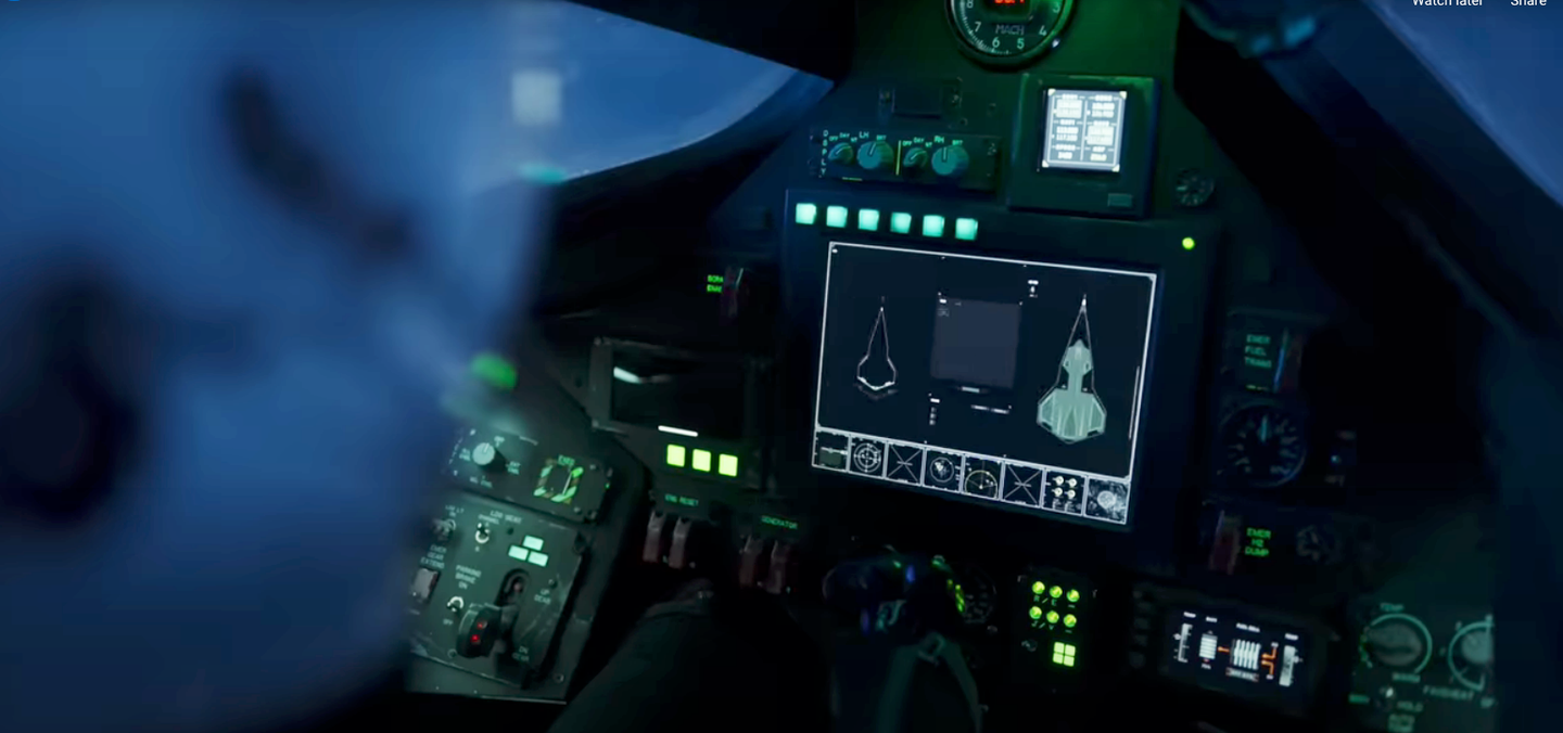 A view of the interior of the mockup's cockpit as seen in the movie. <em>Lockheed Martin capture</em>