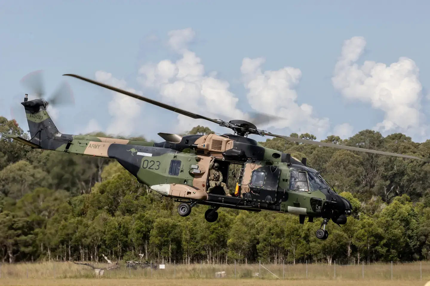 An Australian Army MRH90 provides support to the New South Wales government following a request for assistance in response to flooding across the state.&nbsp;<em>COMMONWEALTH OF AUSTRALIA, DEPARTMENT OF DEFENCE</em>