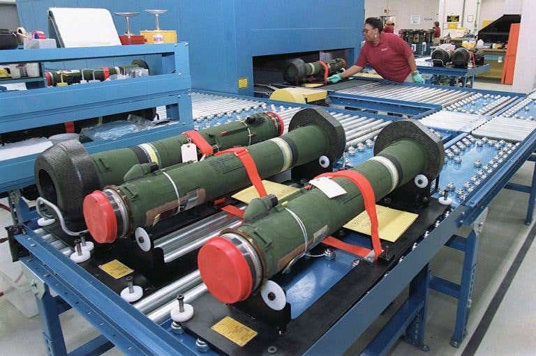 Javelin missiles in production at a Lockheed Martin facility. <em>Lockheed Martin</em>