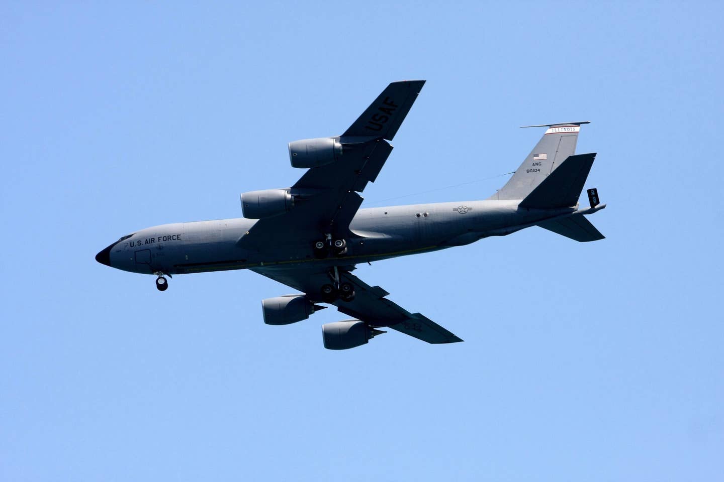 Of the eight planes reviewed by GAO, the KC-135 had the highest mission capable rate, with 71% of its fleet of 396 Stratotankers available to fly as of Fiscal Year 2021. (Photo By Raymond Boyd/Michael Ochs Archives/Getty Images)