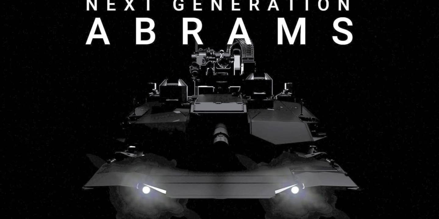 A version of an apparent General Dynamics Land Systems promotion shot of the company's Next Generation Abrams tank that has been brightened and sharpened to reveal additional details.