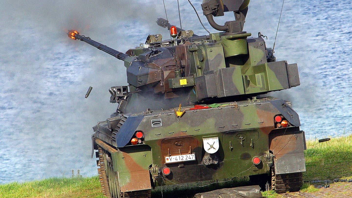 A German Gepard self-propelled anti-aircraft vehicle. <em>Bundeswehr</em>