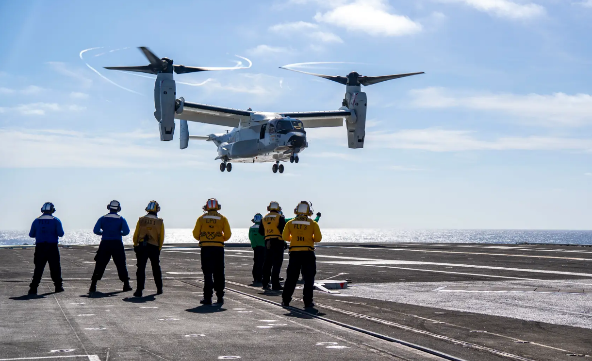 The amendment would call for two new Navy V-22 Osprey tilt rotor aircraft. <em>U.S. Navy/Mass Communication Specialist 3rd Class Aaron T. Smith</em>