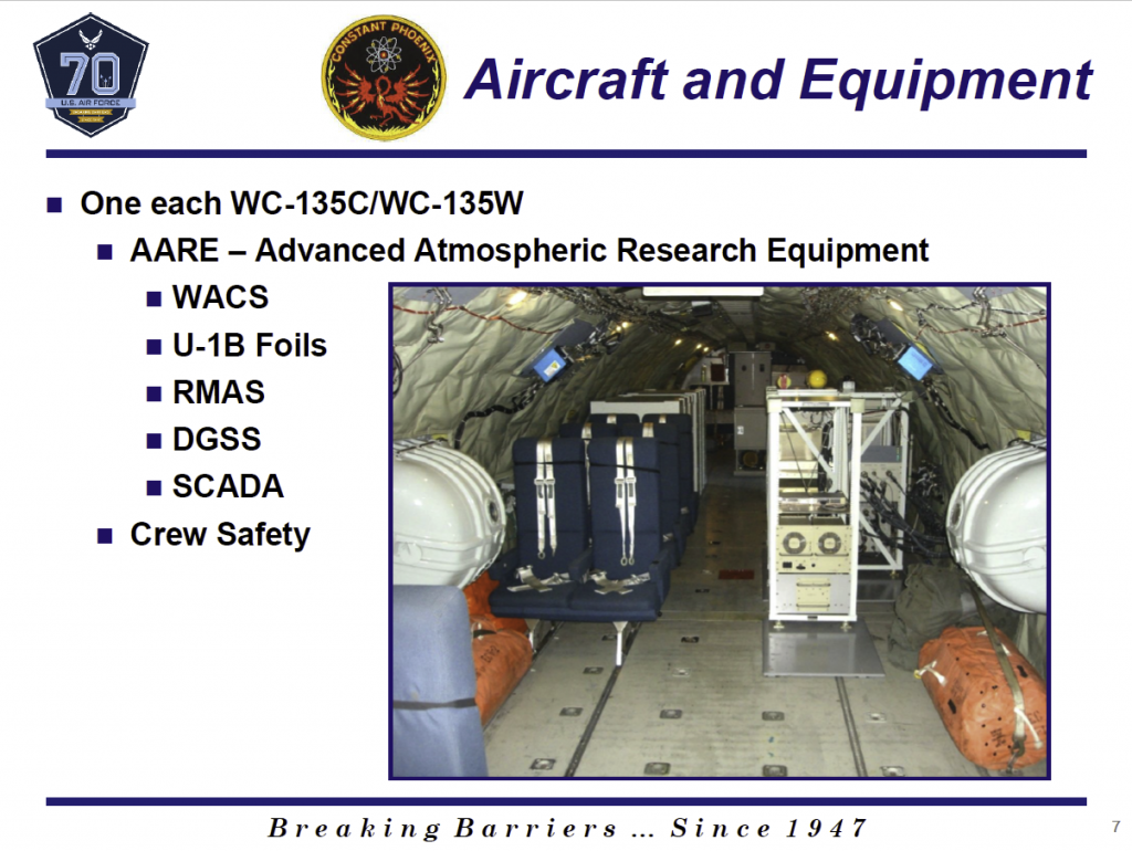 A look inside the WC-135W. <em>Credit: USAF</em>