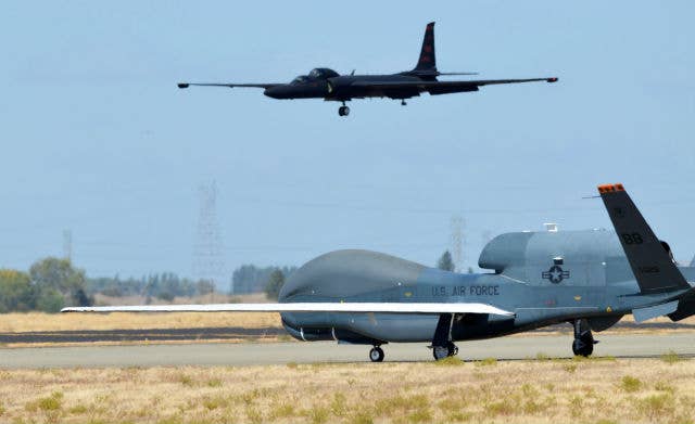 U-2 and Global Hawk operate alongside each other at Beale AFB. (USAF photo)