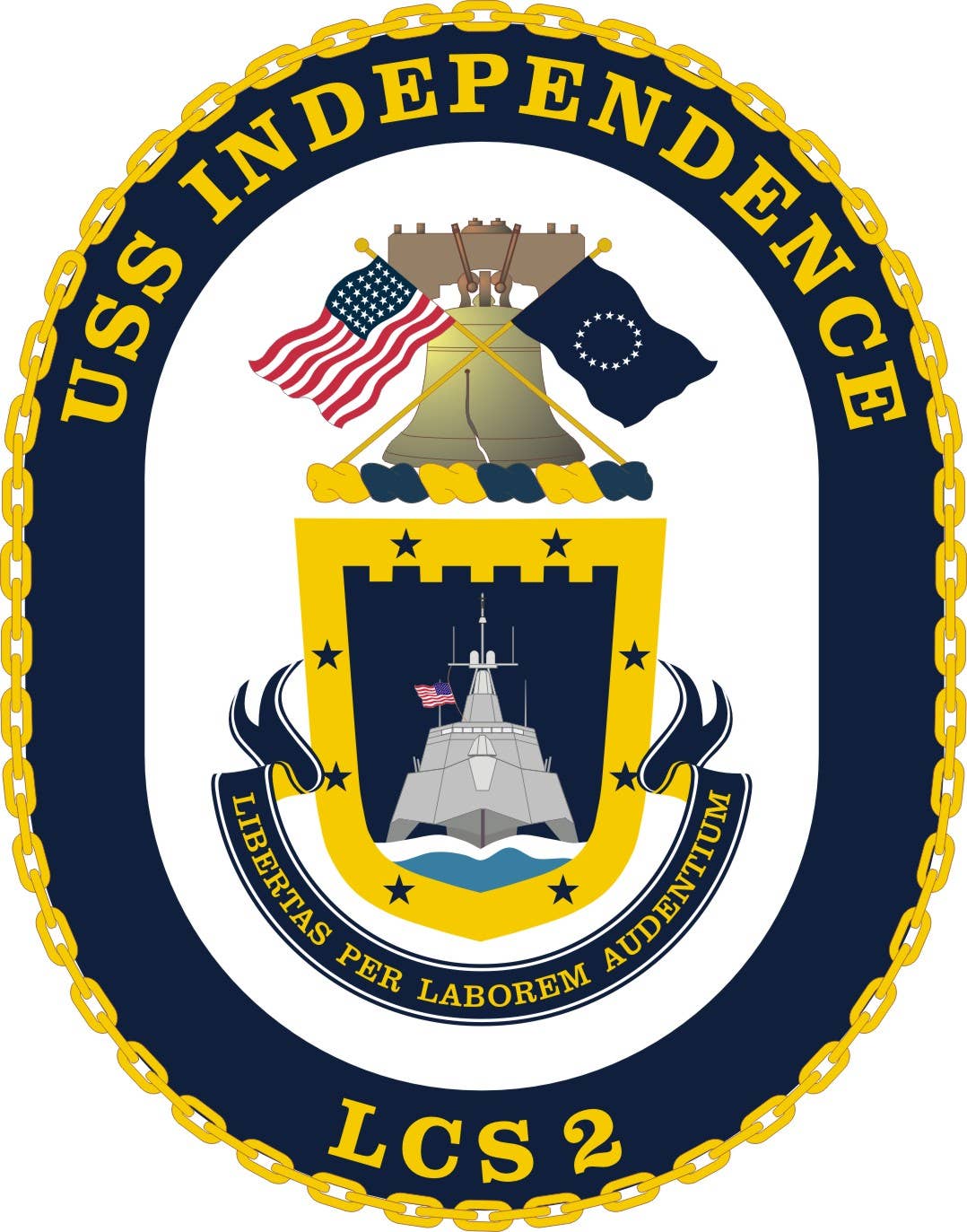 The crest of the USS <em>Independence</em> (LCS-2). <em>U.S. Navy</em>