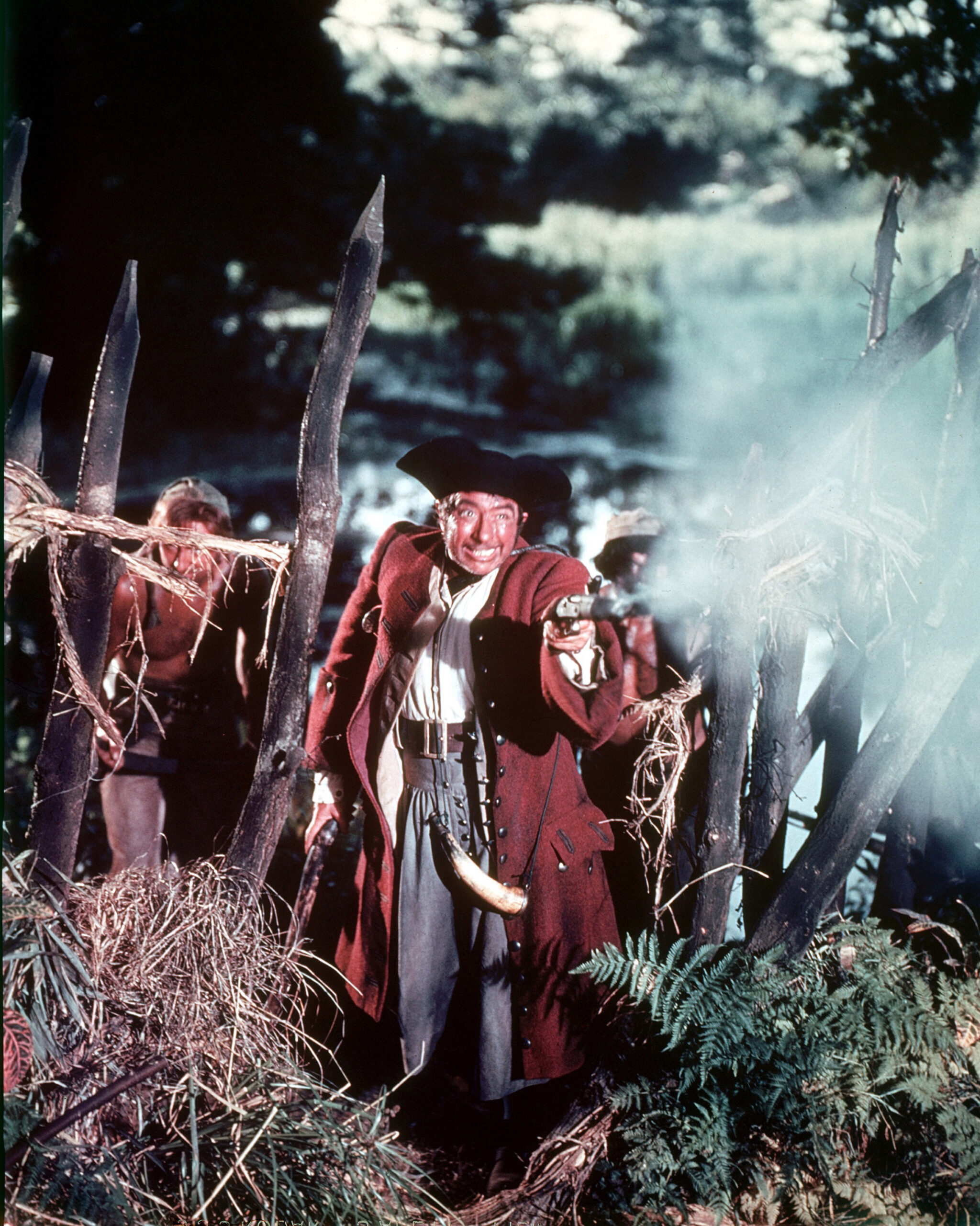 British actor Robert Newton (1905 - 1956) stars as Long John Silver in the film 'Treasure Island', 1950. (Photo by Silver Screen Collection/Getty Images)