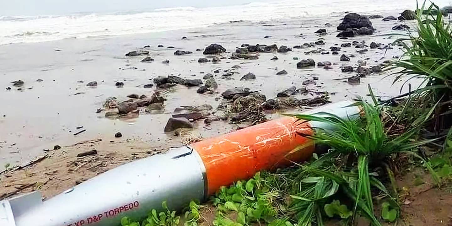 Indian-Made Torpedo Found Washed-Up On A Beach In Myanmar