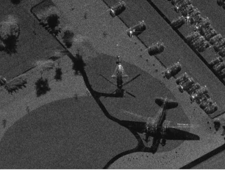 RQ-4D's SAR image. <em>Source: NATO AGS Force.</em>