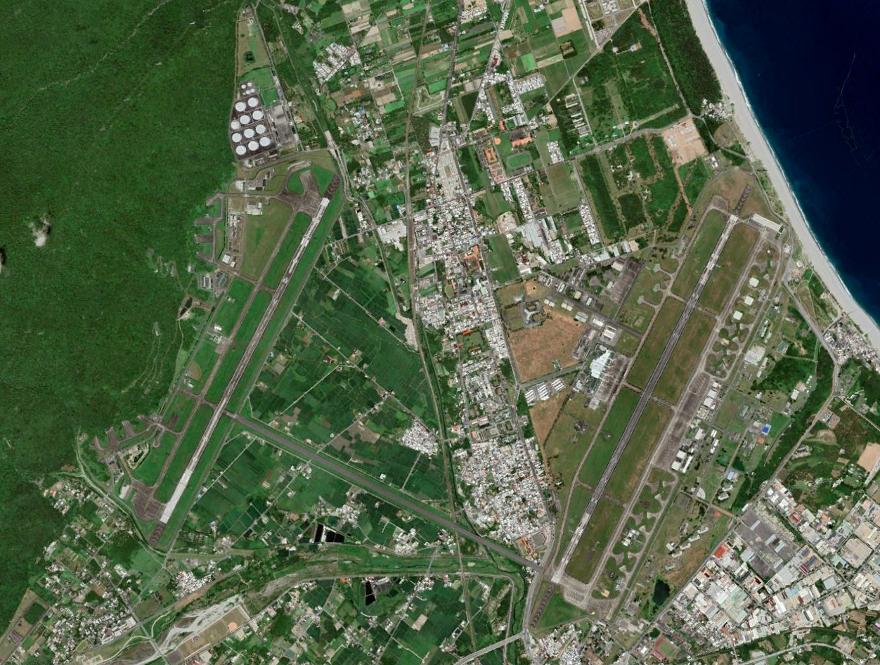 Chiashan Air Force Base. <em>Credit: Google Earth</em>