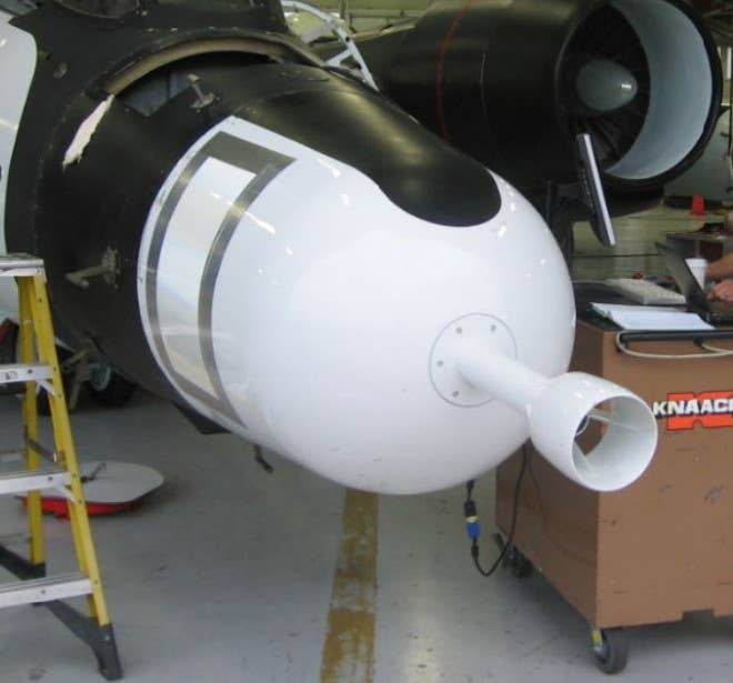 A close-up of the PALMS-equipped nose currently installed on N926NA. <em>NASA</em>