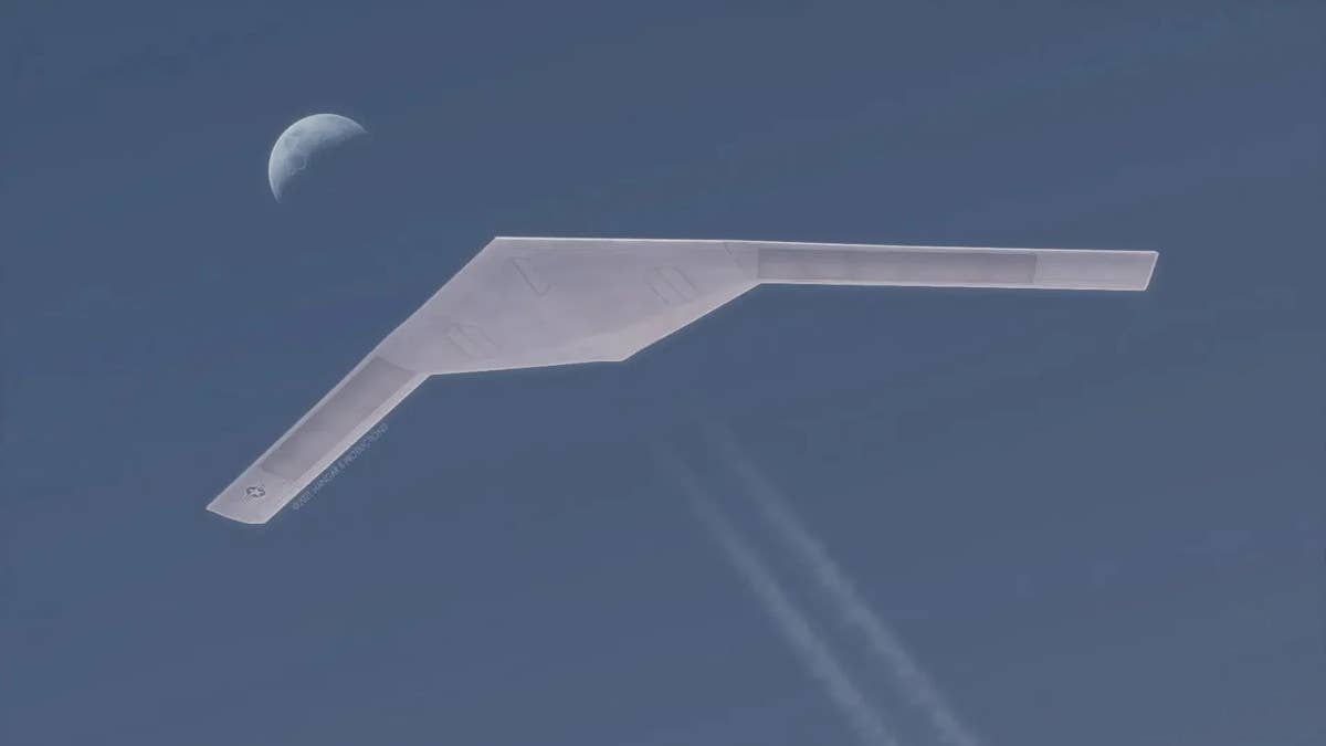 A notional rendering of what the RQ-180 stealth unmanned aircraft might look like.&nbsp;<em>Hangar B Productions</em>