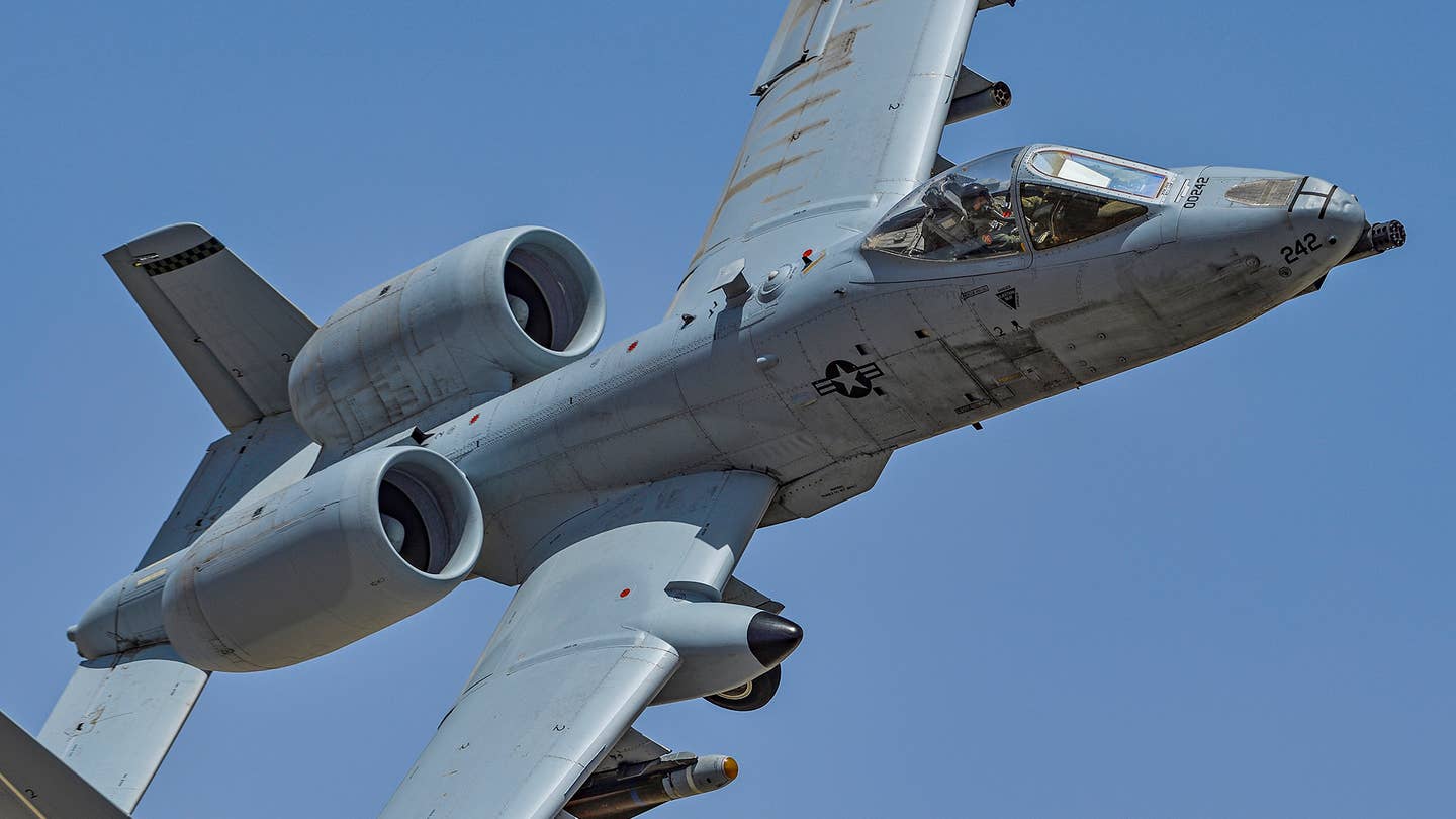 An A-10C assigned to the 422nd TES at Nellis. <em>Jamie Hunter</em>