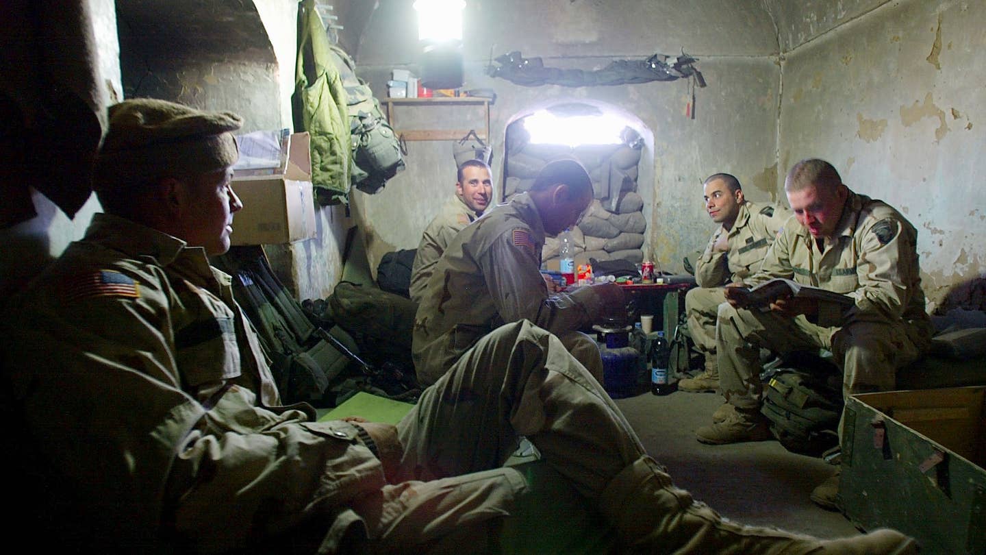 U.S. Soldiers at the Kandahar, Afghanistan Airbase