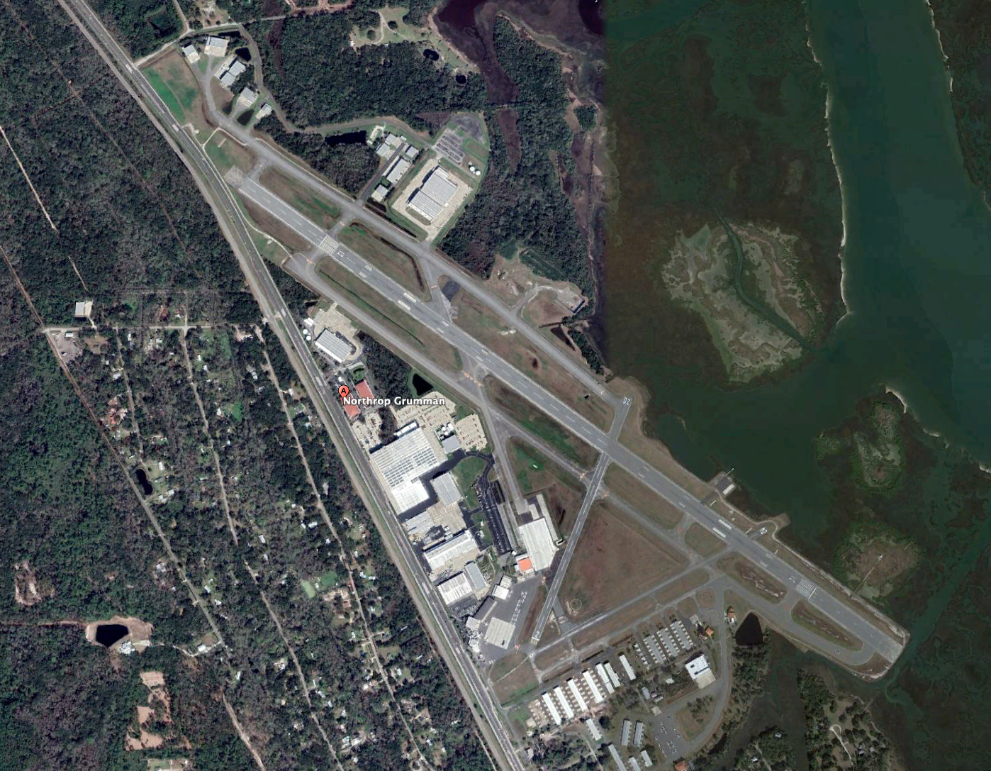 Northrop Grumman's plant in St. Augustine, Florida. (<em>Google Earth image</em>)