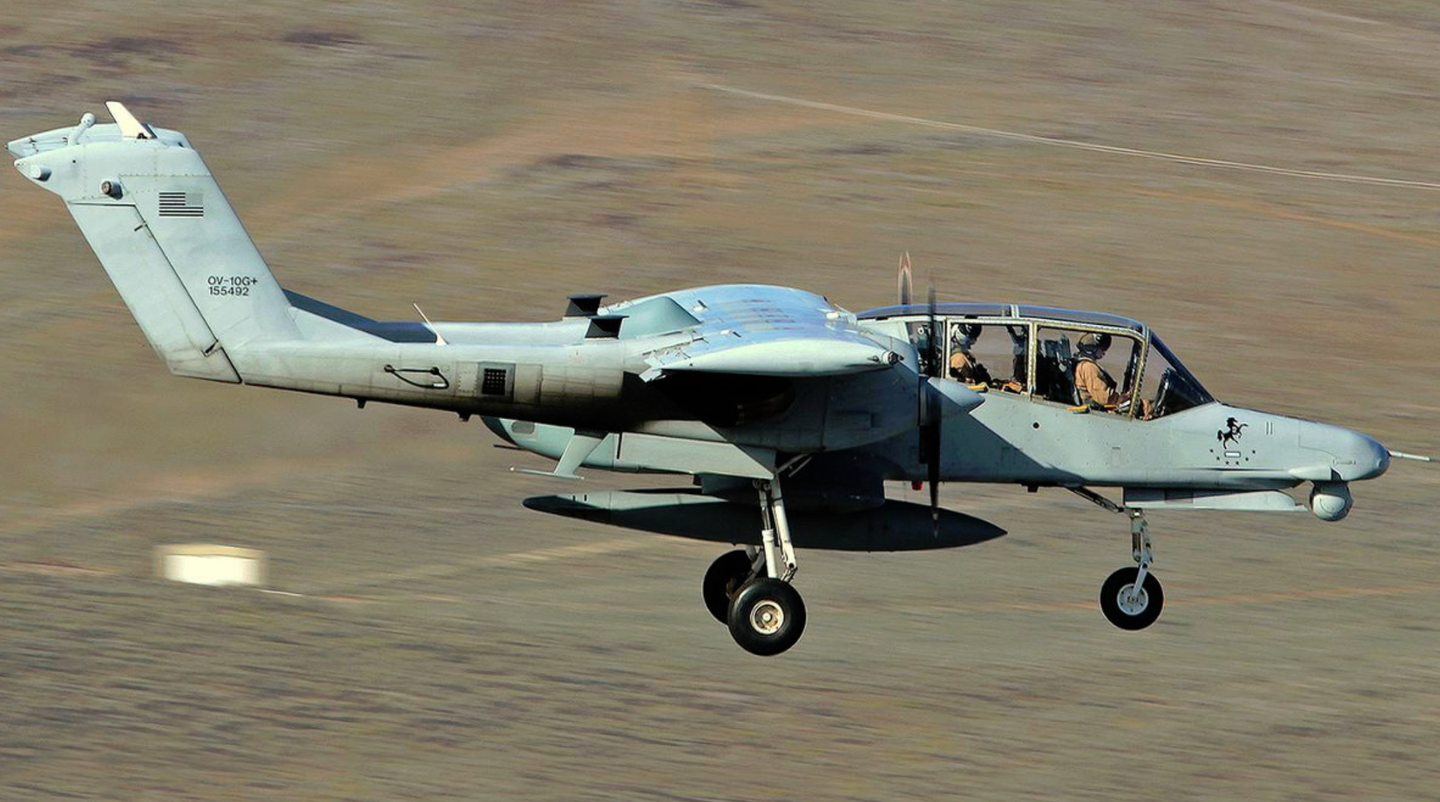 One of the two OV-10G+ aircraft that were deployed to Iraq for combat trials.&nbsp;<em>John Lequerica</em>