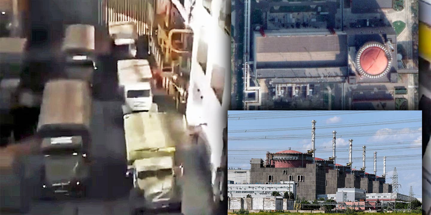 Video Shows Russian Military Vehicles Inside Sensitive Building At Ukraine Nuclear Plant
