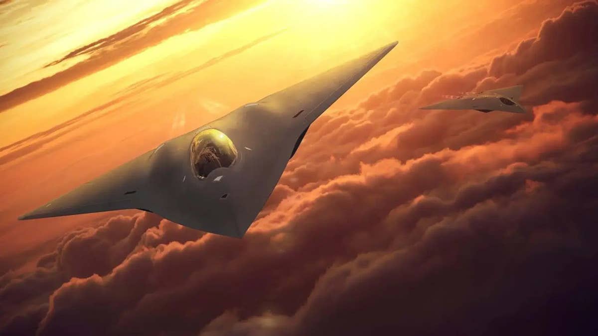 Though it is unknown what exact designs the Air Force is currently considering for the crewed component of NGAD, they are generally believed to be mostly stealthy tailless concepts, such as the ones seen in the artwork here. <em>Lockheed Martin</em>
