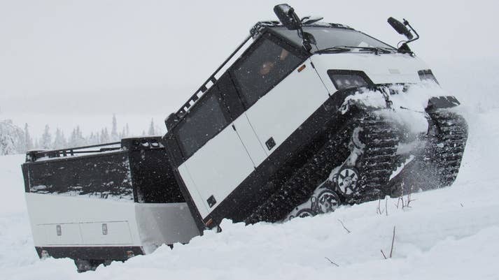 Beowulf takes on a snow drift. <em>BAE Systems</em>