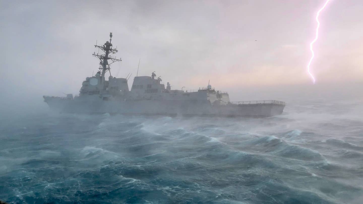 USS Bainbridge lightning destroyer