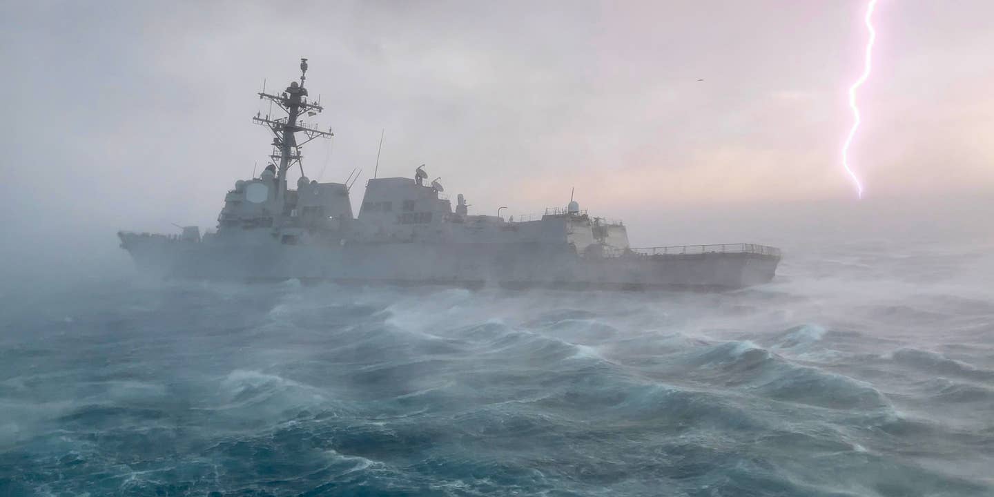 USS Bainbridge lightning destroyer