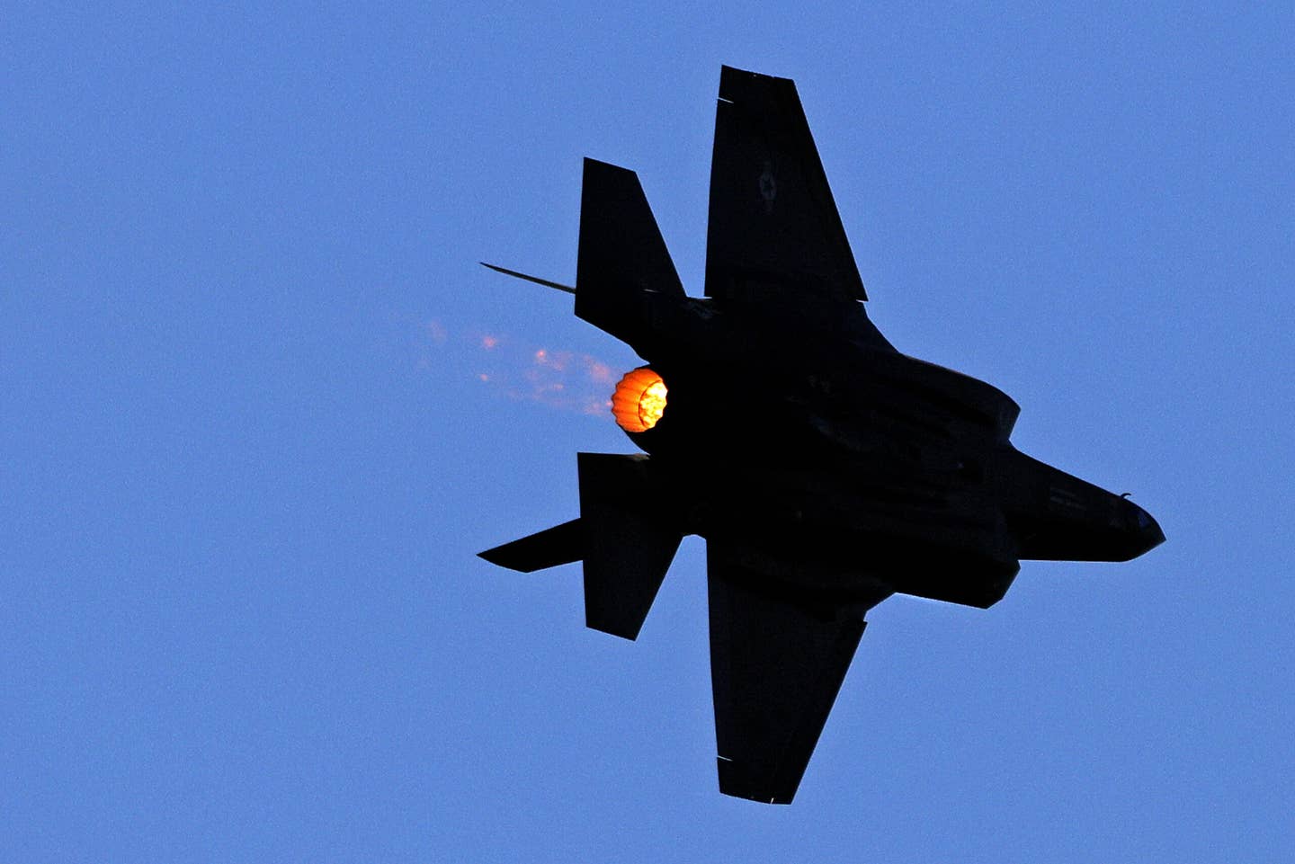A U.S. Air Force F-35A Lighting performs during the Pacific Airshow on Oct. 1, 2021 in Huntington Beach, California. (Photo by Michael Heiman/Getty Images)