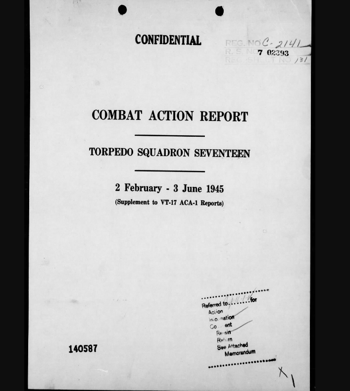 The official VT-17 Combat Action Report. <em>USN</em>
