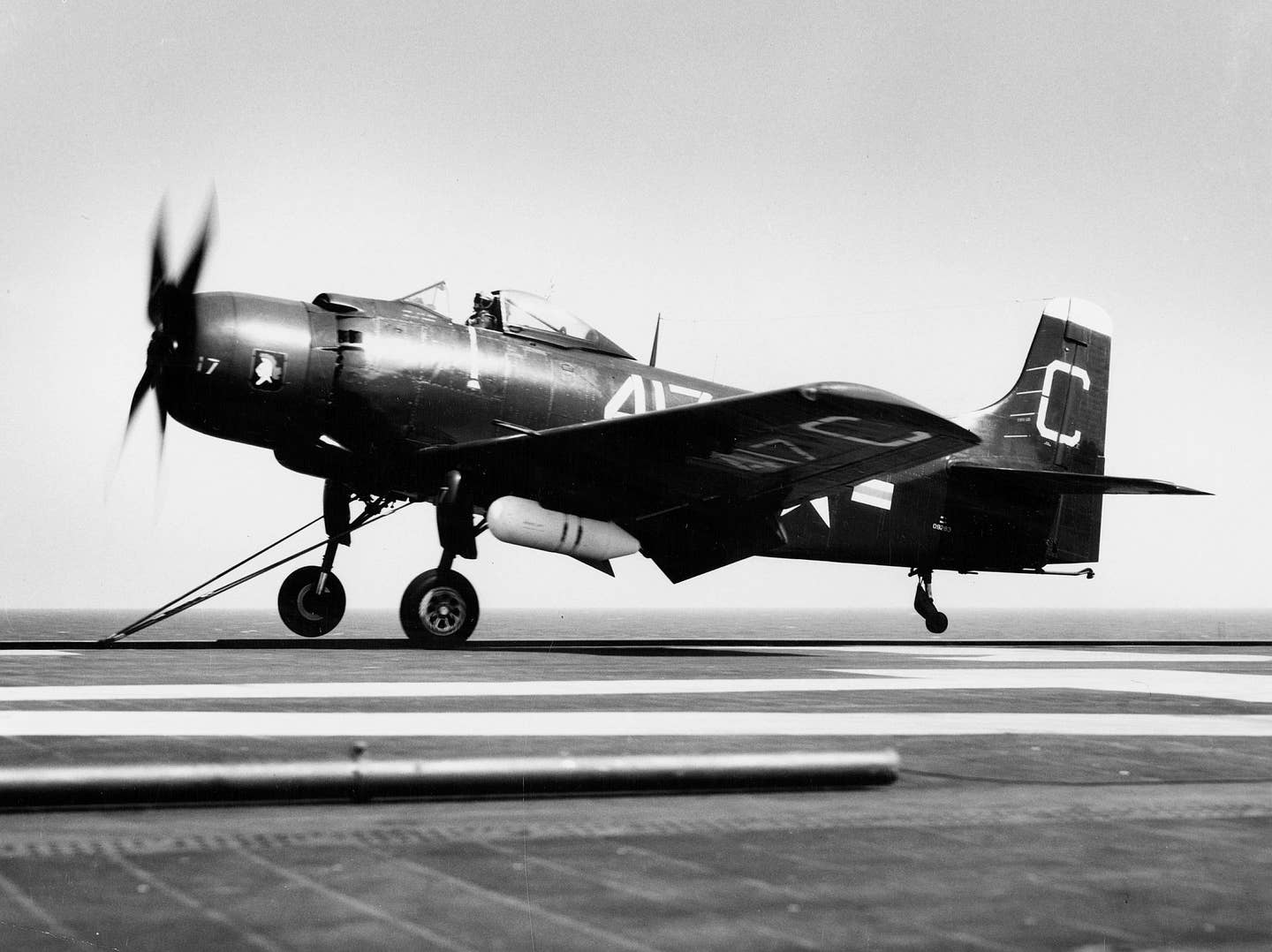 VA-64 first went to sea aboard USS <em>Coral Sea</em> (CVB-43) on September 14, 1948. The squadron became an ASW unit and was redesignated Composite Squadron 24 (VC-24) on April 8, 1949. <em>USN</em>