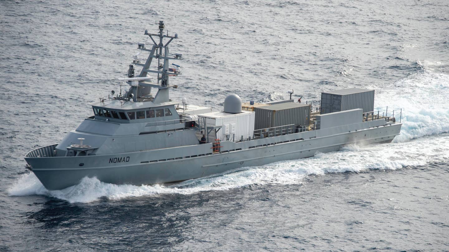 The Navy's unmanned surface vessel <em>Nomad</em>. (USN)
