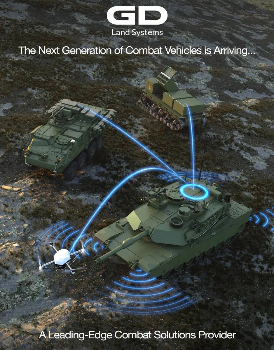 A General Dynamics Land Systems promotional image showing, among other things, what appears to be a rendering of the M1A2 SEPv4 variant of the Abrams. <em>General Dynamics Land Systems</em>