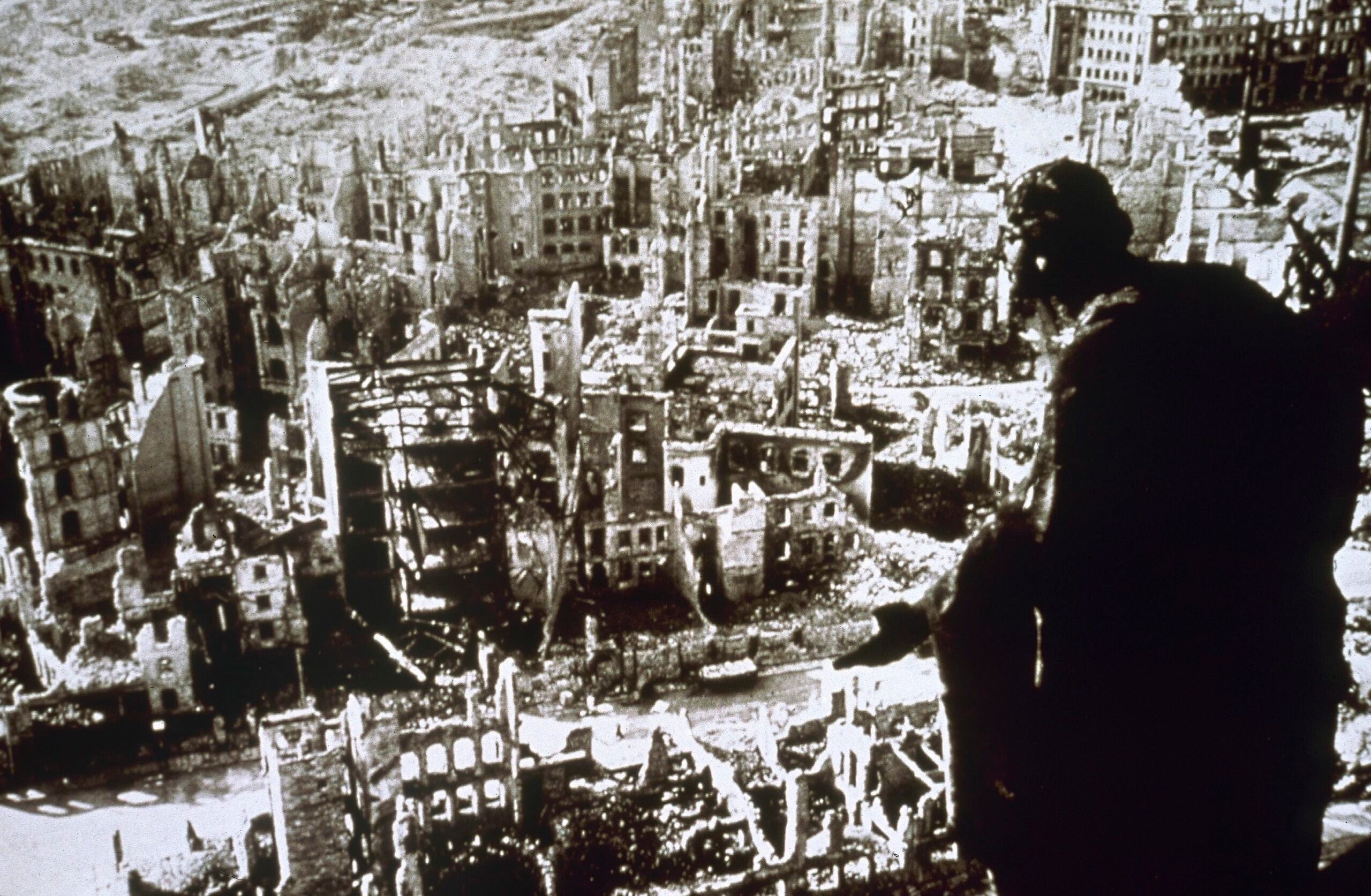 World War II. Dresden destroyed by bombing.