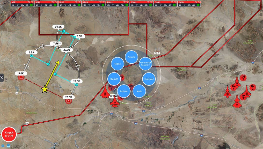 An example of the semi-autonomous ground control system interface for Fury. <em>Blue Force Technologies</em>